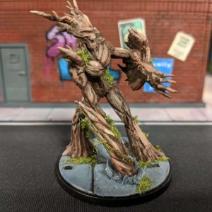 Painted Groot Miniature with Terrain