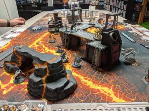 Miniatures of Shatterpoint on Table