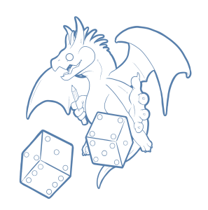 Geek City Dragon Throwing Dice