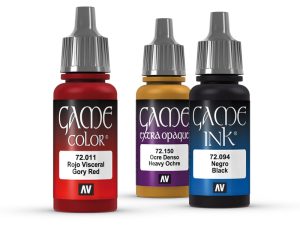 Three Bottles of Vallejo Hobby Paint