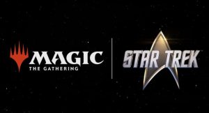 A promotional picture of Magic the Gathering's set, Star Trek