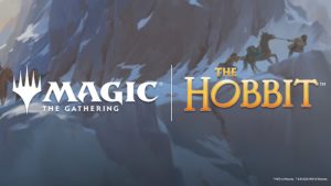 A promotional picture of Magic the Gathering's set, the Hobbit.