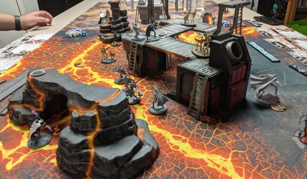 Miniatures of Shatterpoint on Table
