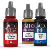 Three Bottles of Vallejo Hobby Paint